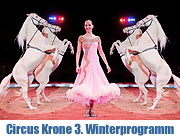 Circus Krone - die 3. Winterspielzeit 2015 . Das März Programm bietet Nervenkitzel auf dem Hochseil und Weltrekord mit Raubtieren unter dem Motto "Star Parade in der Manege" (©Foto: Circus Krone)
